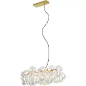 QAZQA Design hanglamp goud met regenboogglas 8-lichts - Uvas