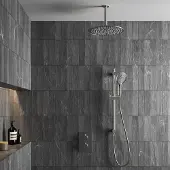 Saniclear Talpa inbouwregendouche 20cm met plafondarm, 2 standen handdouche en glijstang chroom