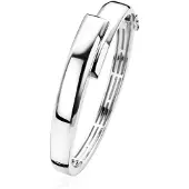 Zinzi Mart Visser by zilveren strakke bangle armband glad 12mm MVA16