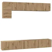 vidaXL Tv-meubelset 5 st 100 x 30 x 30 cm Artisan Eiken