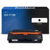 PrintAbout Toner 593-11109 (DRYXV) Zwart geschikt voor Dell