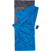 Cocoon - TravelSheet Silk - Reisslaapzak 220 x 90 cm, blauw/wit