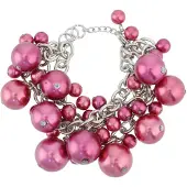 Behave - Armband - roze parels - opvallende feeststijl