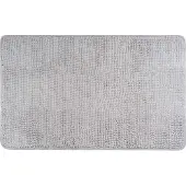 Fluffy chenille badmat met antislip onderkant (50 x 80 cm, grijs)