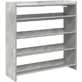 vidaXL Schoenenrek 80x25x81 cm bewerkt hout betongrijs