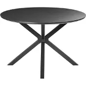 Beliani FITZROY - Eettafel - Zwart - ø 120 cm - MDF/Metaal