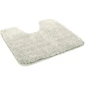 Kinzler J-10002/30 Zilveren badmat, microvezel, 50x55 cm met uitsparing