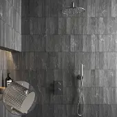 Saniclear Exclusive Curved inbouw regendouche met 30cm hoofddouche en muurarm RVS