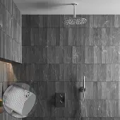 Saniclear Talpa Stripes inbouw regendouche met 20cm hoofddouche en plafondarm chroom