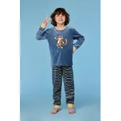 Woody Pyjama jongens kat gestr broek