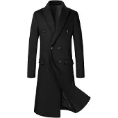 Allthemen Heren Wollen Dikke Coat - Slim Fit Overgangsjas - 3XL