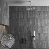 Saniclear Talpa Curved inbouw regendouche met 30cm hoofddouche en plafondarm chroom