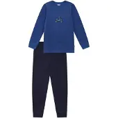Schiesser Nachtkledij 'Nightwear 1' blauw / zwart