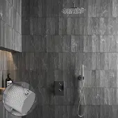 Saniclear Talpa Stripes inbouw regendouche met 20cm hoofddouche en muurarm chroom