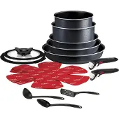 Tefal Ingenio L7239642, Mixset, Grijs, Aluminium, Titanium coating, Zwart, Roestvrij staal, Glas