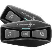 Interphone U-COM 2, dubbele set, 600 meter, A2DP, AVRCP, HFP, zwart, waterdicht, IP67, 10 uur batterijduur