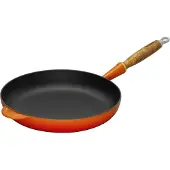Le Creuset Koekenpan met Houten Steel, 26cm oranjerood