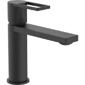 Schutte Manhattan wastafelkraan met lange uitloop zwart mat
