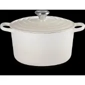 Le Creuset Braad- / Stoofpan Signature Rond Hoog 24cm/5,0l Meringue Gietijzer