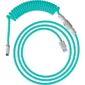 HyperX USB-C-spiraalkabel, Light Green-White