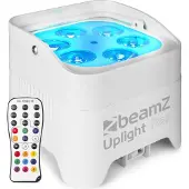 Beamz BBP96SW Battery Uplight Par 6x12W WDMX