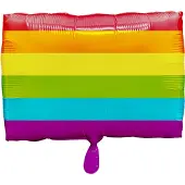 Amscan folieballon regenboog kleuren, afmetingen 40 x 30cm