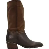 Hispanitas Dames Bruine leren laarzen Verona (37), Leer, 3 tot 5 cm, Geen, Casual PHI254298
