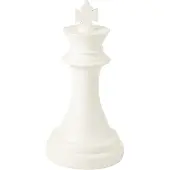 J-Line decoratie Schaakstuk Koning - polyresin - wit