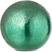 J-Line decoratie Bal Gekraakt - glas - groen - large - LED