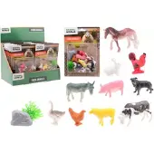 Johntoy 12 Boerderijdieren Speelset - 12 Dieren met Schuilsteen (set van 12)