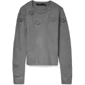 Vero Moda Trui 'VMROSE' grijs gemêleerd