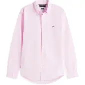 Tommy Hilfiger Overhemd 'Regular Fit Flag Embroidery' rosa