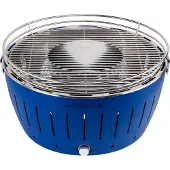 LotusGrill - Barbecue XL BLEU avec piles et câble d'alimentation USB