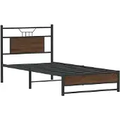 vidaXL Bedframe zonder matras, bruin eikenhout, 80x200 cm, houtvezel