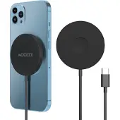 Accezz Wireless Charger USB-C - MagSafe Draadloze Oplader - 1 meter - Zwart