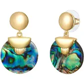 Yokoamii Oorbellen blauw / bruin / goudgeel / groen