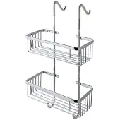 Eastbrook Solid messing doucherek rechthoekig dubbel chroom