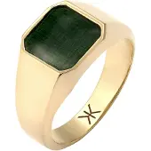 KUZZOI Ring goud / donkergroen