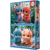 Educa Puzzel Adorable Monsters 100 Onderdelen (2 Stuks)