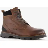 Output leren heren veterboots bruin maat 43