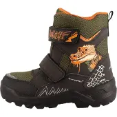 Lurchi Snowboots 'Kepa' donkerbeige / kaki / olijfgroen / oranje