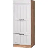Vicco Hoge kast Fame-Line Wit landelijk/Goudkleurig Eiken 60 cm, Model 56759