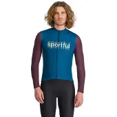 Sportful - Supergiara Logo Thermal Jersey - Fietsshirt M, blauw