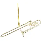 Agifty Kerstversiering Trombone 14 cm, verguld