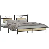 vidaXL Bedframe zonder matras hout sonoma eikenkleurig 183x203 cm