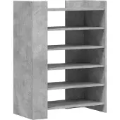 vidaXL Schoenenkast 74,5x37,5x100 cm bewerkt hout betongrijs