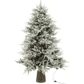 J-Line Kerstboom + Sneeuw 3000 Ledlampjes Plastic Wit