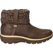 SKECHERS Boots 'Slip-Ins Relaxed Fit' donkerbruin