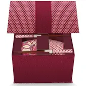 Pip studio Kom en Chopsticks Giftset Oriental Flower Festival Dark Pink 15 cm