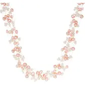 Valero Pearls Ketting rosa / zilver / parelwit